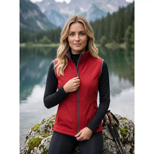  Női softshell mellény MALFINI VISION 516 PIROS 