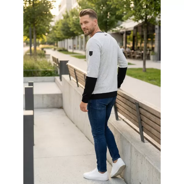  Férfi pulóver ALTISPORT ZORION MPLS088 VILÁGOS SZÜRKE 