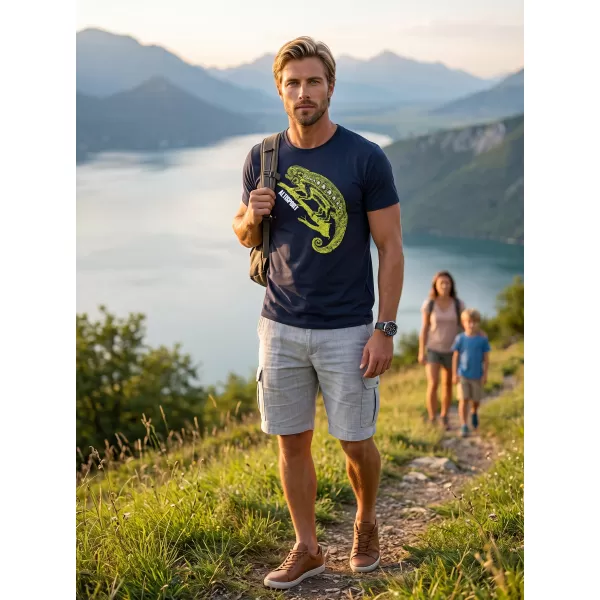  Pánské triko ALTISPORT CARRYOVER ALM017129 NÁMOŘNÍ MODRÁ 