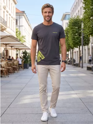 Férfi póló ALTISPORT ALM013129 ÉBENFA SZÜRKE