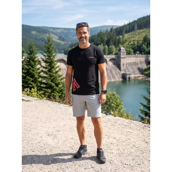  Férfi póló ALTISPORT ALM013129 FEKETE ÉS PIROS 