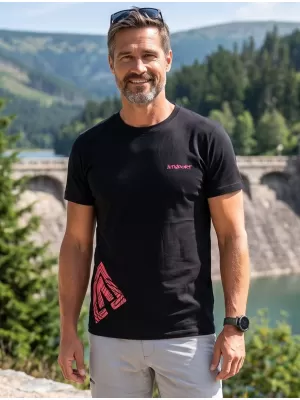 Férfi póló ALTISPORT ALM013129 FEKETE ÉS PIROS