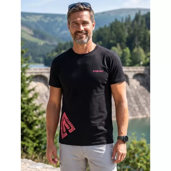  Férfi póló ALTISPORT ALM013129 FEKETE ÉS PIROS 