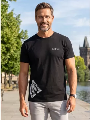 Férfi póló ALTISPORT ALM013129 FEKETE ÉS FEHÉR