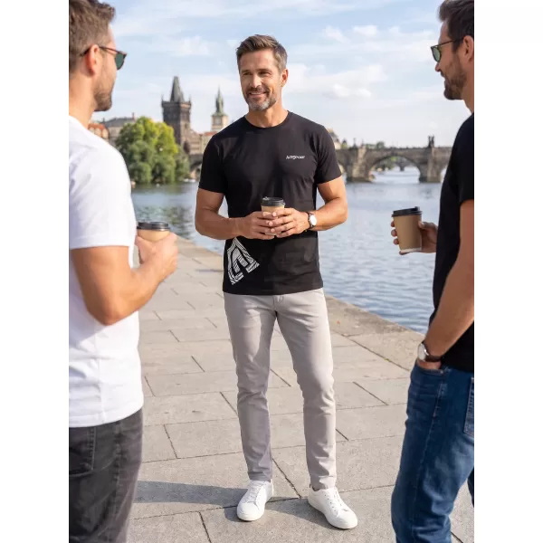  Férfi póló ALTISPORT ALM013129 FEKETE ÉS FEHÉR 