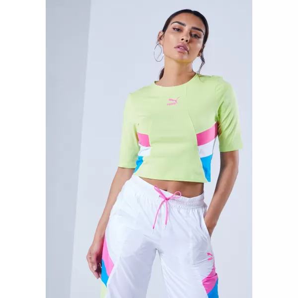  Női felső PUMA TFS RETRO CROP TOP ÉLES ZÖLD 