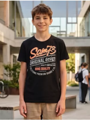 Fiú póló SAM 73 ARCHIE BT 543 FEKETE
