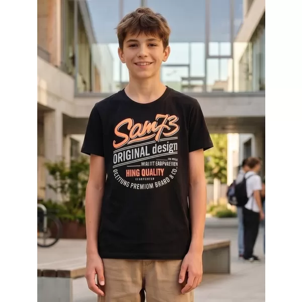  Fiú póló SAM 73 ARCHIE BT 543 FEKETE 