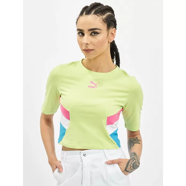  Női felső PUMA TFS RETRO CROP TOP ÉLES ZÖLD 