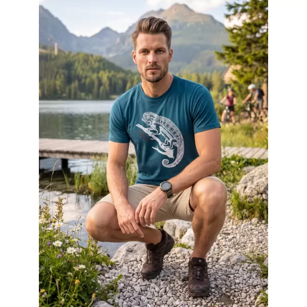  Pánské triko ALTISPORT CARRYOVER ALM017129 PETROLEJOVÁ 