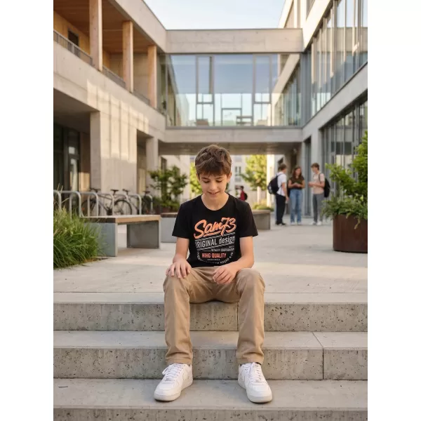  Fiú póló SAM 73 ARCHIE BT 543 FEKETE 