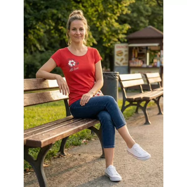  Dámské triko ALTISPORT CARRYOVER ALW016122 ČERVENÁ 