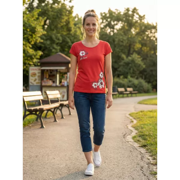  Dámské triko ALTISPORT CARRYOVER ALW016122 ČERVENÁ 