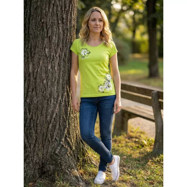  Dámské triko ALTISPORT CARRYOVER ALW016122 LIMETKOVÁ 