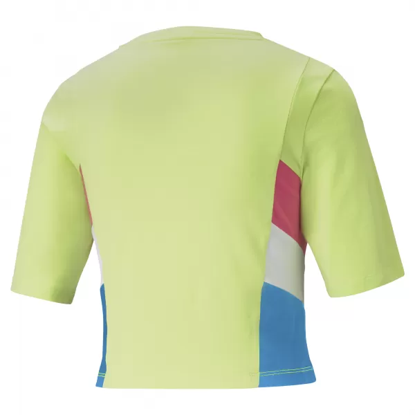  Női felső PUMA TFS RETRO CROP TOP ÉLES ZÖLD 