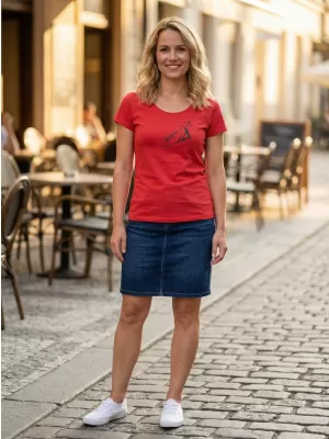 Női póló ALTISPORT ALW030F61 PIROS