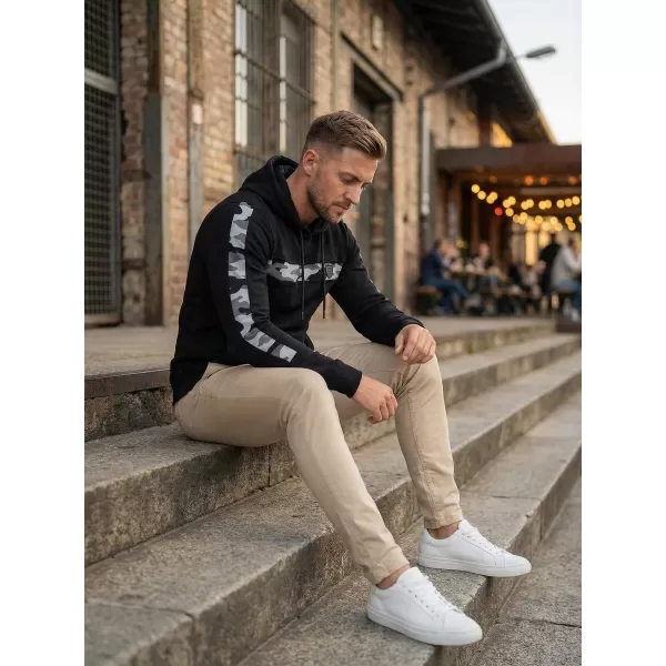  Férfi hosszabbított pulóver KIXMI KENNY FEKETE 