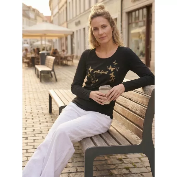  Női póló ALTISPORT ALW011169 FEKETE ÉS ARANY 