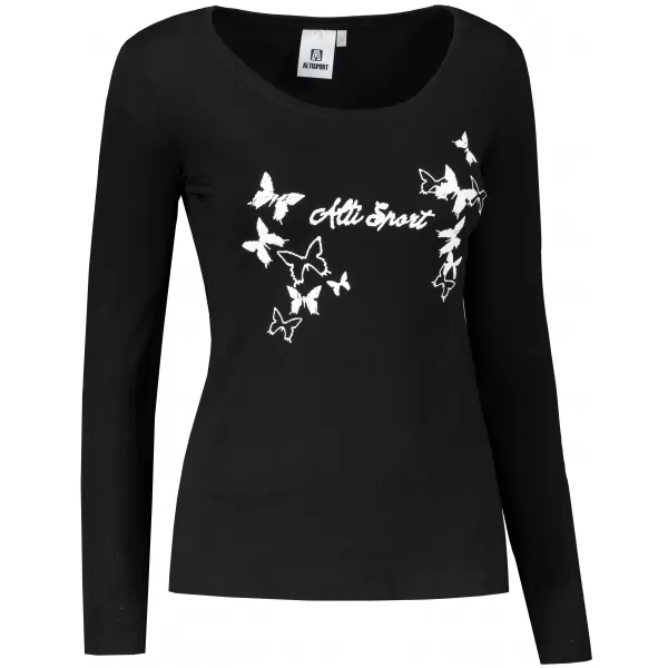 Női póló ALTISPORT ALW011169 FEKETE ÉS FEHÉR 