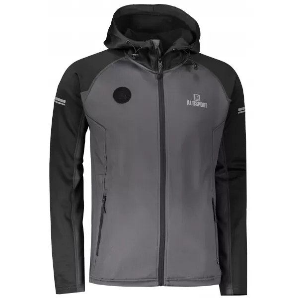  Férfi sport pulóver ALTISPORT PIUMAN SÖTÉTSZÜRKE 