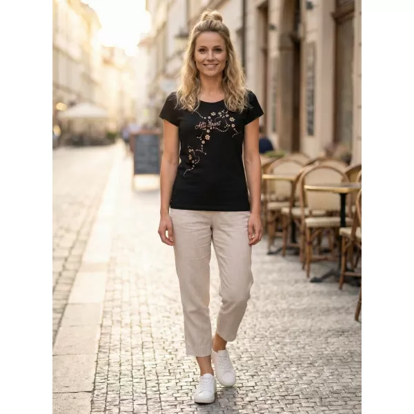 Dámské triko ALTISPORT CARRYOVER ALW009F61 ČERNOZLATÁ 