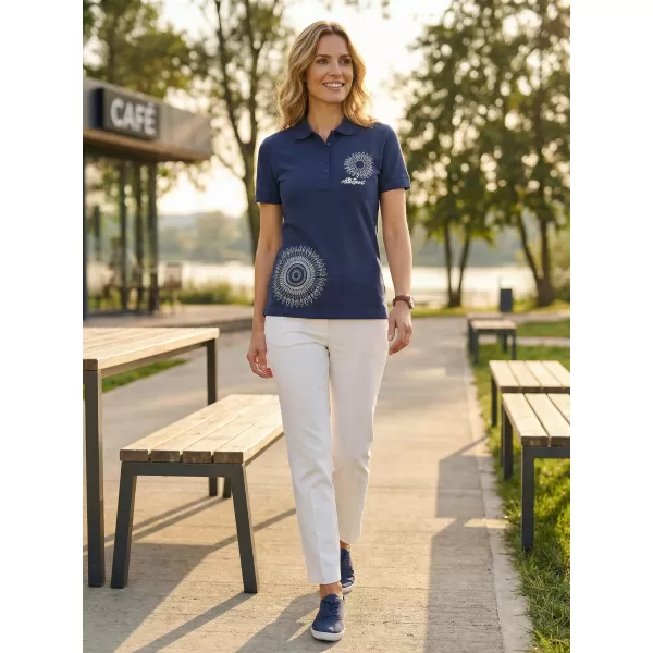  Női póló gallérral ALTISPORT ALW024210 ÉJKÉK 
