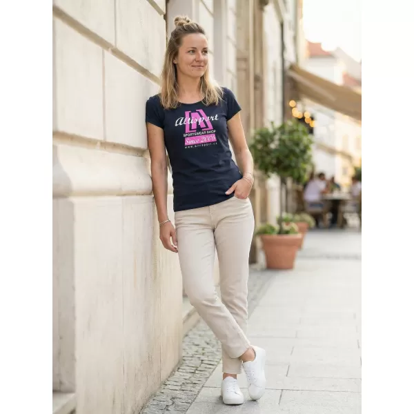  Női póló ALTISPORT ALW047122 SÖTÉTKÉK/RÓZSASZÍN 