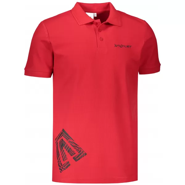  Férfi póló gallérral ALTISPORT ALM013203 PIROS 