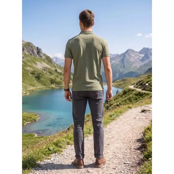  Férfi póló gallérral ALTISPORT ALM013203 KHAKI 