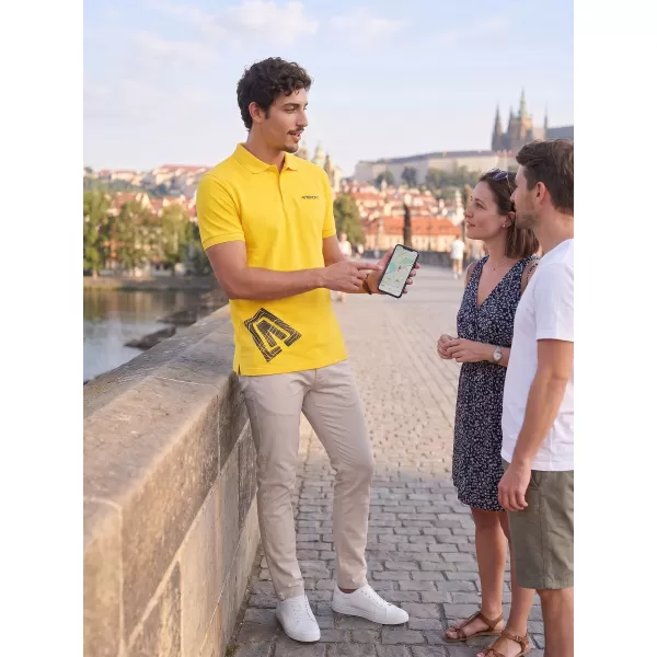  Férfi póló gallérral ALTISPORT ALM013203 SÁRGA 
