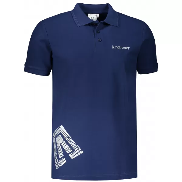  Férfi póló gallérral ALTISPORT ALM013203 ÉJKÉK 