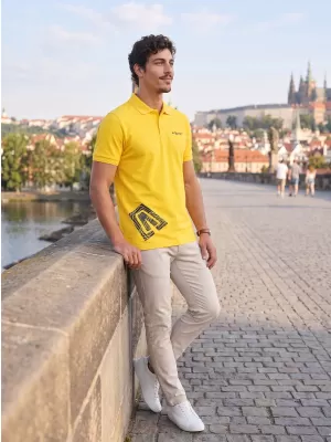 Férfi póló gallérral ALTISPORT ALM013203 SÁRGA