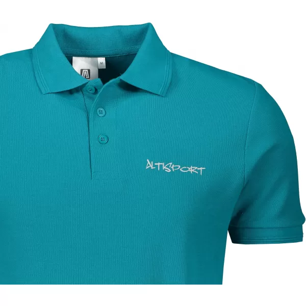  Férfi póló gallérral ALTISPORT ALM013203 SÖTÉT TÜRKIZ 