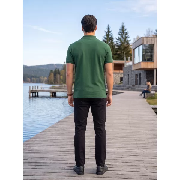  Férfi póló gallérral ALTISPORT ALM013203 ÜVEG ZÖLD 