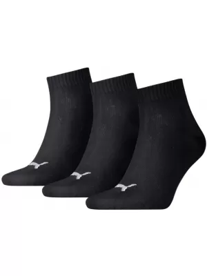 Zokni PUMA QUARTER PLAIN 3P FEKETE