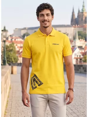 Férfi póló gallérral ALTISPORT ALM013203 SÁRGA