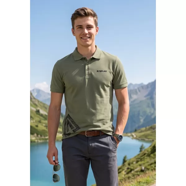  Férfi póló gallérral ALTISPORT ALM013203 KHAKI 