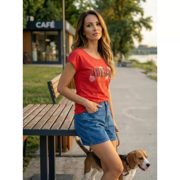  Női póló KIXMI LEA PIROS 