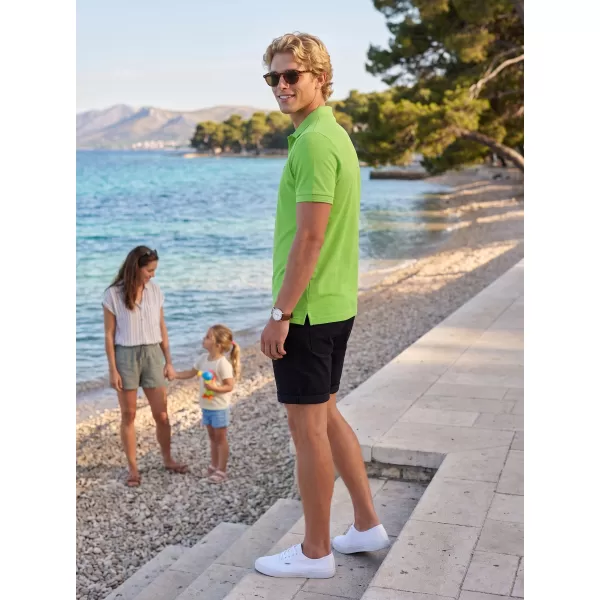  Férfi póló gallérral ALTISPORT ALM013203 ALMA ZÖLD 