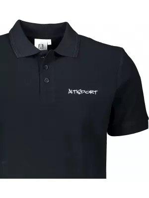 Férfi póló gallérral ALTISPORT ALM013203 SÖTÉTKÉK