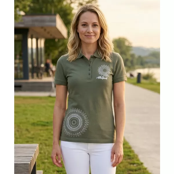  Női póló gallérral ALTISPORT ALW024210 KHAKI 