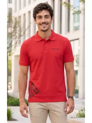 Férfi póló gallérral ALTISPORT ALM013203 PIROS