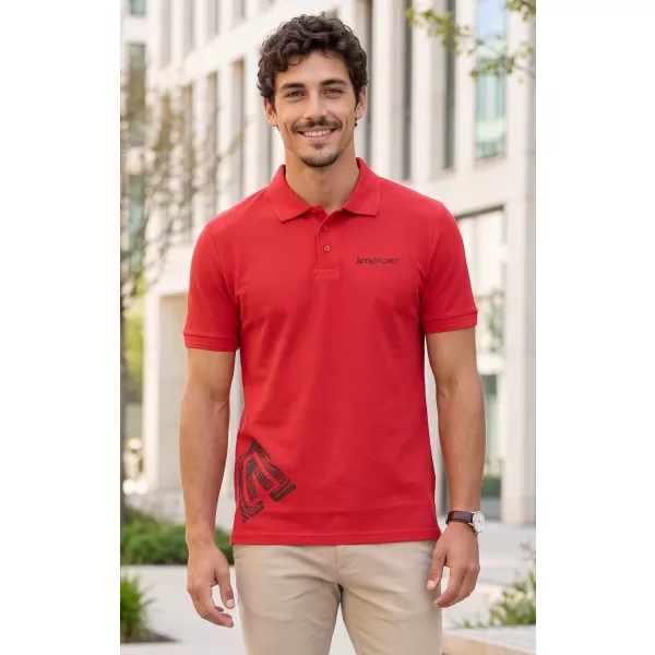  Férfi póló gallérral ALTISPORT ALM013203 PIROS 