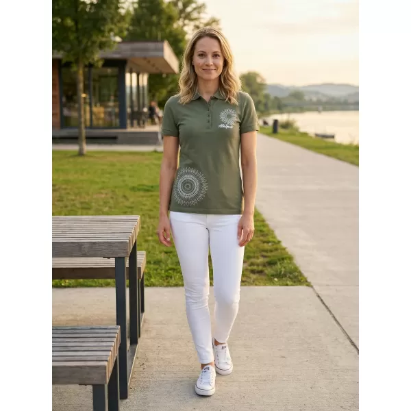  Női póló gallérral ALTISPORT ALW024210 KHAKI 