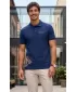 Férfi póló gallérral ALTISPORT ALM013203 ÉJFÉLKÉK/ARANY