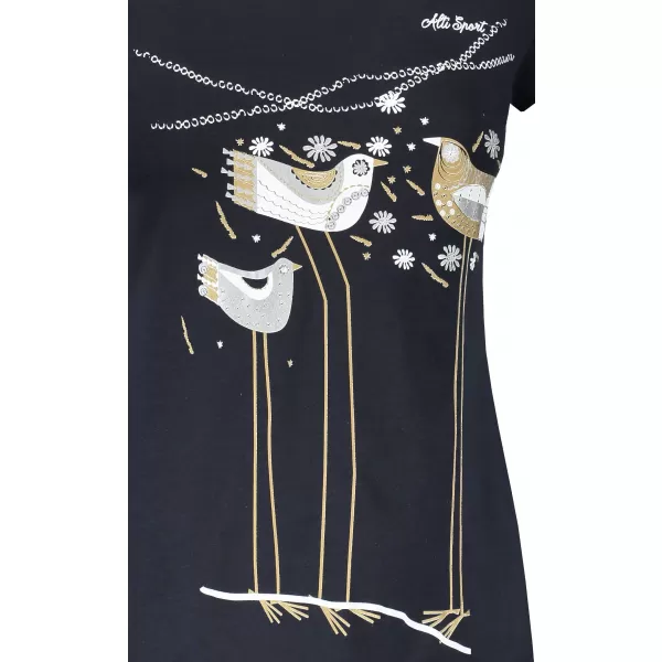  Dámské triko ALTISPORT CARRYOVER ALW043122 NÁMOŘNÍ MODRÁ/ZLATÁ 