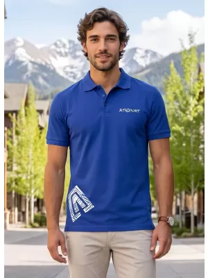 Férfi póló gallérral ALTISPORT ALM013203 KIRÁLYKÉK