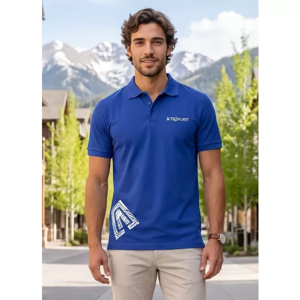  Férfi póló gallérral ALTISPORT ALM013203 KIRÁLYKÉK 