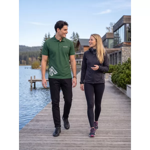  Férfi póló gallérral ALTISPORT ALM013203 ÜVEG ZÖLD 