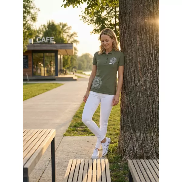  Női póló gallérral ALTISPORT ALW024210 KHAKI 